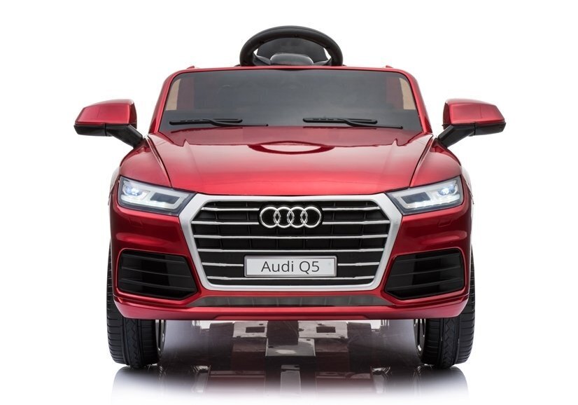 Audi Q5 yksipaikkainen sähköauto lapsille, lakattu punainen hinta ja tiedot | Lasten sähköautot | hobbyhall.fi