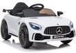 Mercedes GT R akkuauto, valkoinen hinta ja tiedot | Lasten sähköautot | hobbyhall.fi