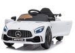 Mercedes GT R akkuauto, valkoinen hinta ja tiedot | Lasten sähköautot | hobbyhall.fi