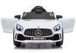 Mercedes GT R akkuauto, valkoinen hinta ja tiedot | Lasten sähköautot | hobbyhall.fi