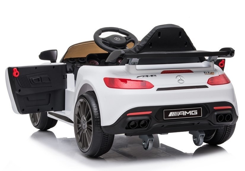 Mercedes GT R akkuauto, valkoinen hinta ja tiedot | Lasten sähköautot | hobbyhall.fi