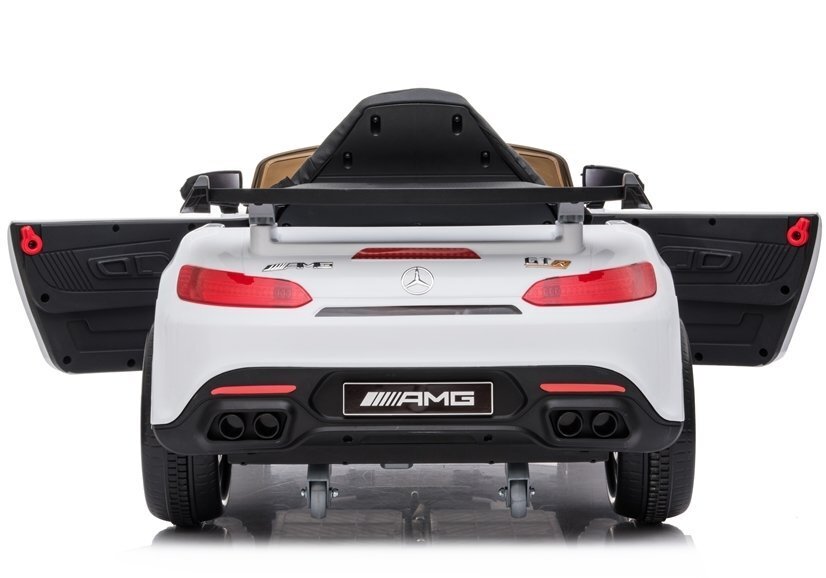 Mercedes GT R akkuauto, valkoinen hinta ja tiedot | Lasten sähköautot | hobbyhall.fi