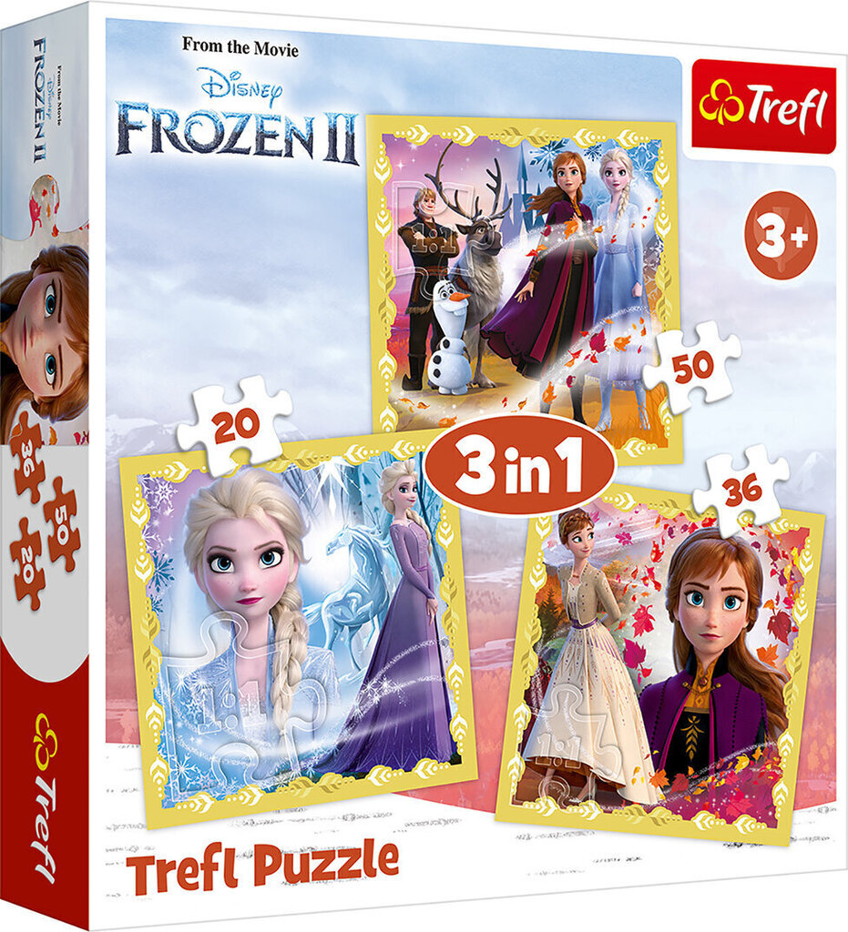 TREFL Palapeli 3 In 1 Frozen 2 hinta ja tiedot | Palapelit | hobbyhall.fi