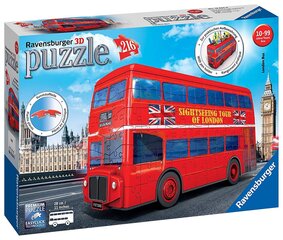 Ravensburger 3D Puzzle: Lontoon bussi (216 kpl) (12534) hinta ja tiedot | Palapelit | hobbyhall.fi