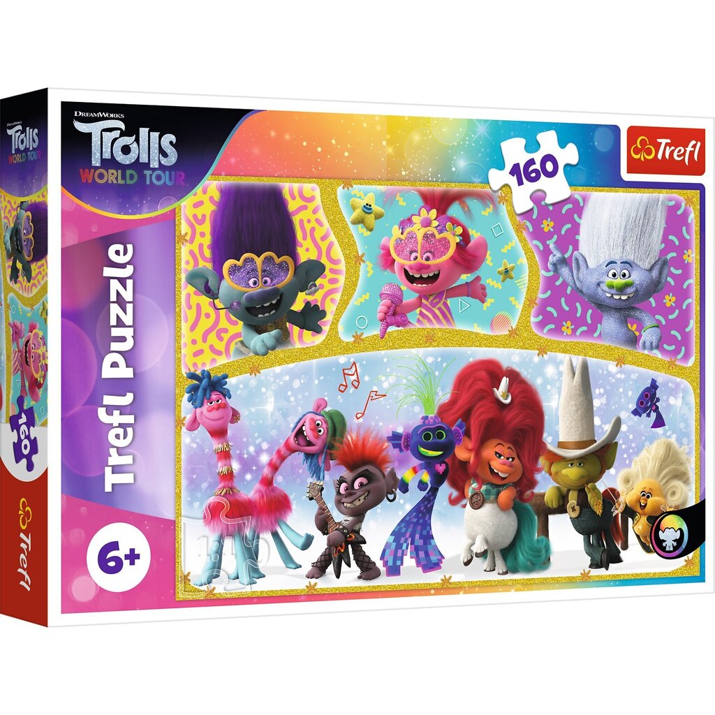 TREFL TROLLS Palapeli Trolls, 160 palaa hinta ja tiedot | Palapelit | hobbyhall.fi