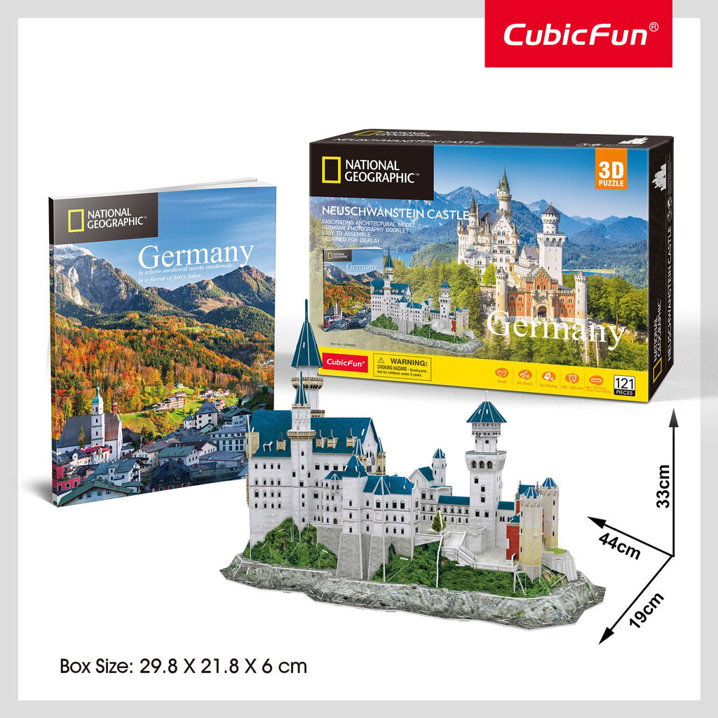 CUBICFUN Palapeli NatGeo Neuschwansteinin linna hinta ja tiedot | Palapelit | hobbyhall.fi