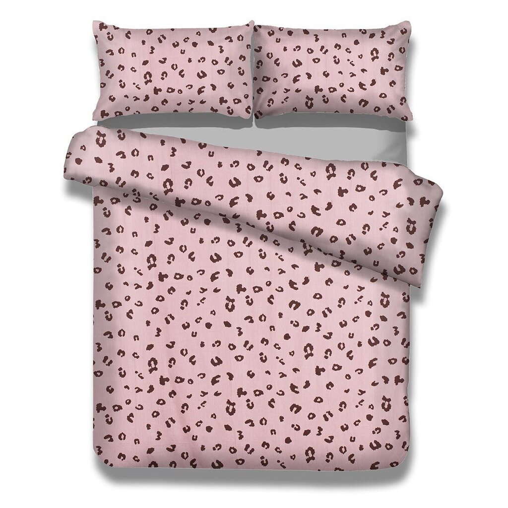 Vuodevaatesetti AmeliaHome Madera Pink Panther 200x220, 3-osainen hinta ja tiedot | Pussilakanat | hobbyhall.fi