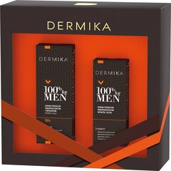 Sarja Dermika 100% for Men miehille: päivävoide, 50 ml + yövoide, 50 ml + silmänympärysvoide, 15 ml hinta ja tiedot | Kasvovoiteet | hobbyhall.fi