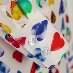Naisten pusero 20K030, valkoinen sydämillä / Regular, S420152405 hinta ja tiedot | Naisten paidat | hobbyhall.fi