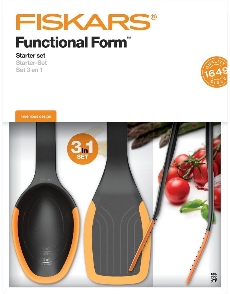 Fiskars Functional Form -keittiövälinesarja, 3 kpl hinta ja tiedot | Keittiövälineet | hobbyhall.fi