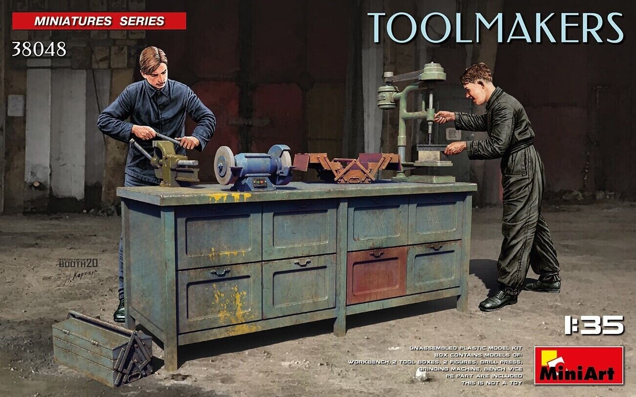 Liimattava malli MiniArt 38048 Toolmakers 1/35 hinta ja tiedot | Koottavat pienoismallit | hobbyhall.fi