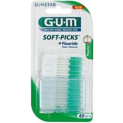 Pehmeät hammastikut Soft Picks, fluori, 40 tikkua GUM® (632) hinta ja tiedot | Suuhygienia | hobbyhall.fi
