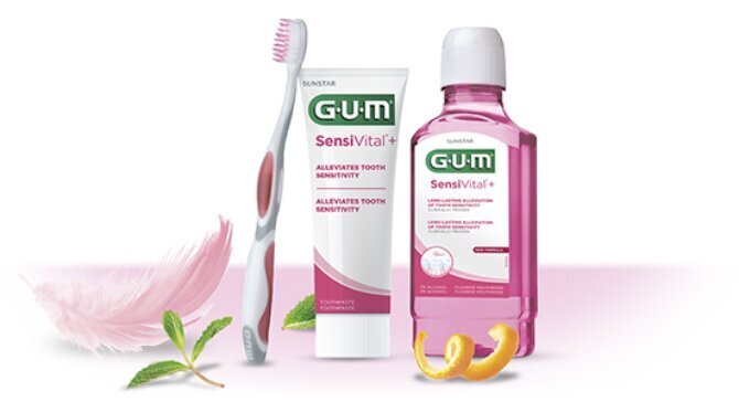 Suuvesi Sensivital + 300ml herkkien hampaiden ja ikenien päivittäiseen hoitoon GUM® (6081) hinta ja tiedot | Suuhygienia | hobbyhall.fi