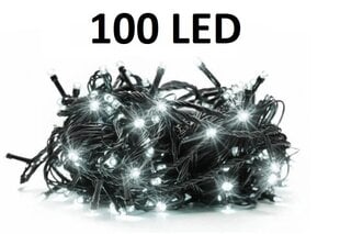 Jouluvalot 100 LED-lampulla, 8m, valkoinen hinta ja tiedot | Jouluvalot | hobbyhall.fi