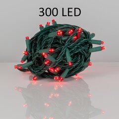 Jouluvalot 300 LED-lampulla, 21m, punainen väri hinta ja tiedot | Jouluvalot | hobbyhall.fi