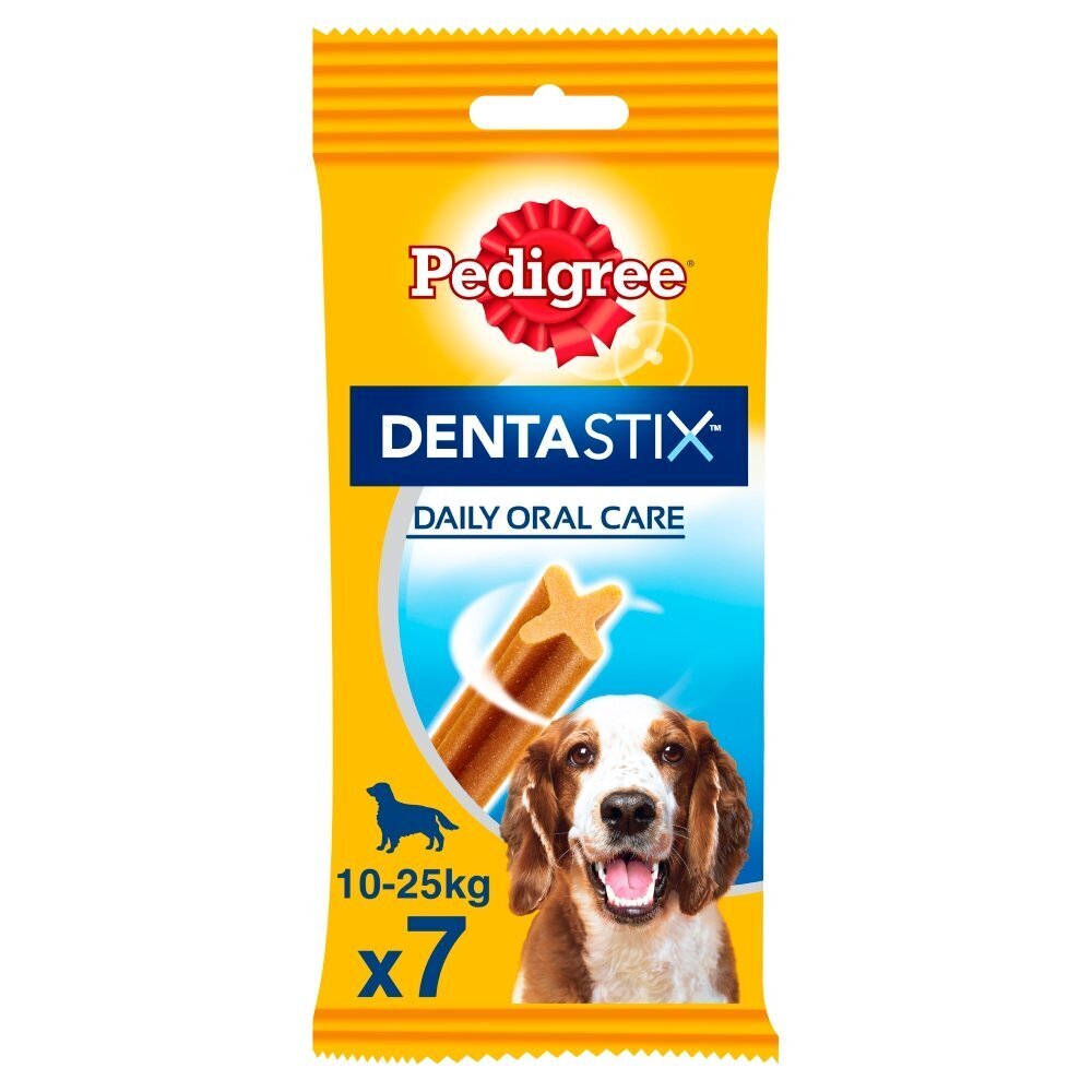 Pedigree Dentastix keskikokoisille koirille, 16x180 g hinta ja tiedot | Koiran herkut | hobbyhall.fi