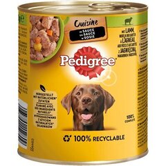 Pedigree Cuisine Adult lammasta kastikkeessa, 12x800 g hinta ja tiedot | Koiran märkäruoka | hobbyhall.fi