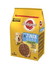 Pedigree Junior kana ja riisi, 3x2,6 kg hinta ja tiedot | Koiran kuivaruoka | hobbyhall.fi