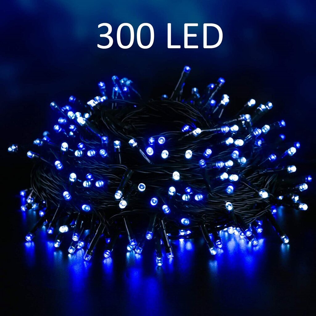 Jouluvalot 300 LED-lampulla, 21m, sininen väri hinta ja tiedot | Jouluvalot | hobbyhall.fi