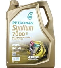 Petronas Syntium 7000 E 0W-40 SP moottoriöljy, 5L hinta ja tiedot | Moottoriöljyt | hobbyhall.fi