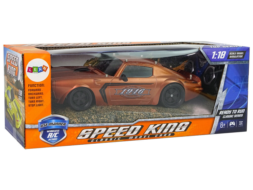 Ruskea Champion kauko-ohjattava auto, 1:18 hinta ja tiedot | Poikien lelut | hobbyhall.fi