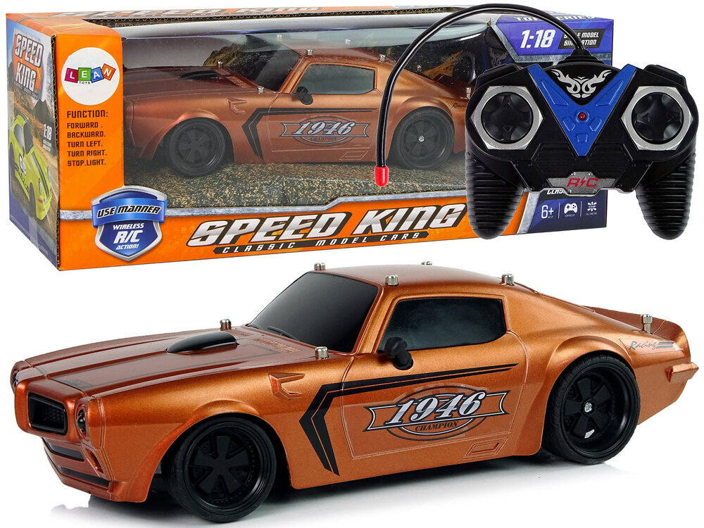 Ruskea Champion kauko-ohjattava auto, 1:18 hinta ja tiedot | Poikien lelut | hobbyhall.fi