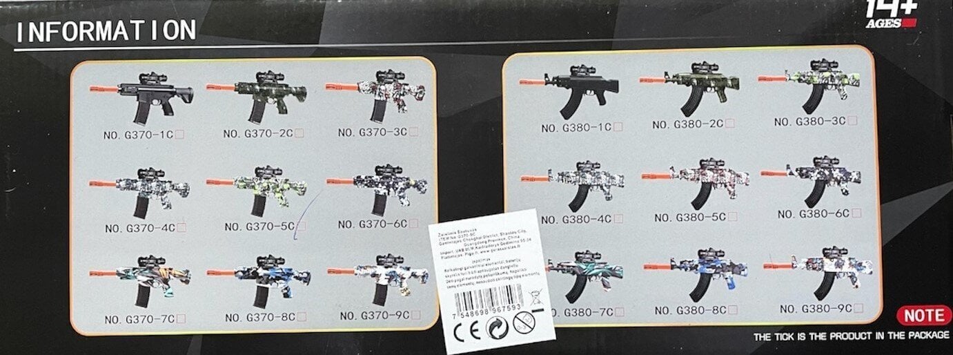 Toy Electric Water Gel Bullet Gun M416 + 8000 kpl ammukset hinta ja tiedot | Poikien lelut | hobbyhall.fi