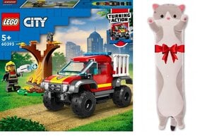 60393 LEGO® City Palokunnan nelivetoauto + pehmotyyny hinta ja tiedot | LEGOT ja rakennuslelut | hobbyhall.fi