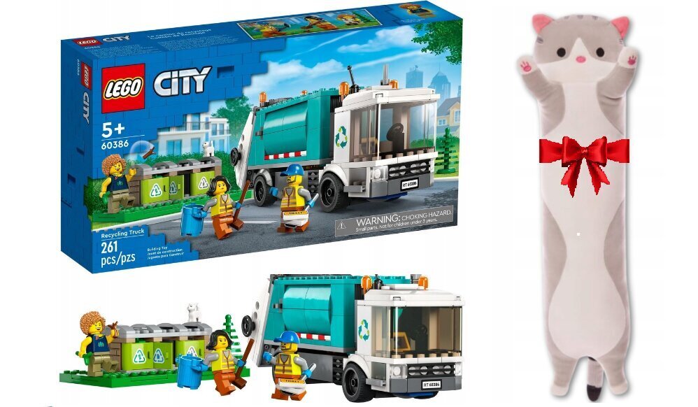 60386 LEGO® City Kierrätyskuorma-auto + pehmotyyny hinta ja tiedot | LEGOT ja rakennuslelut | hobbyhall.fi