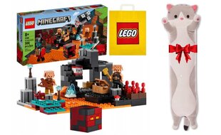 21185 LEGO® Minecraft® Netherin linnoitus + pehmotyyny hinta ja tiedot | LEGOT ja rakennuslelut | hobbyhall.fi