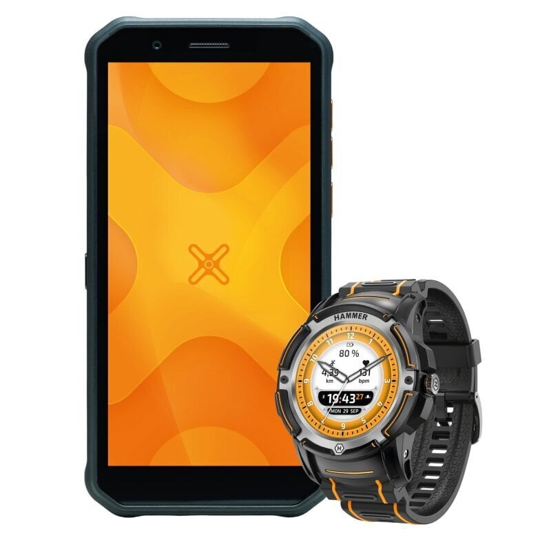 myPhone Hammer Energy X 4/64GB + Hammer Watch Plus + Hammer RapidCharge Duo hinta ja tiedot | Matkapuhelimet | hobbyhall.fi