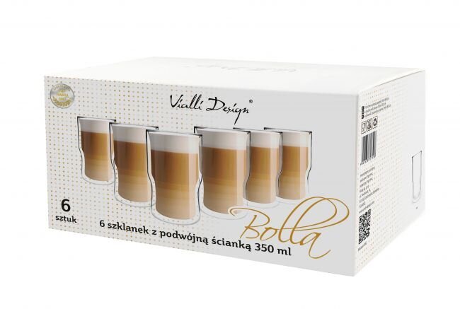 Kaksiseinäiset kupit, 6 kpl, 350 ml hinta ja tiedot | Lasit, mukit ja kannut | hobbyhall.fi