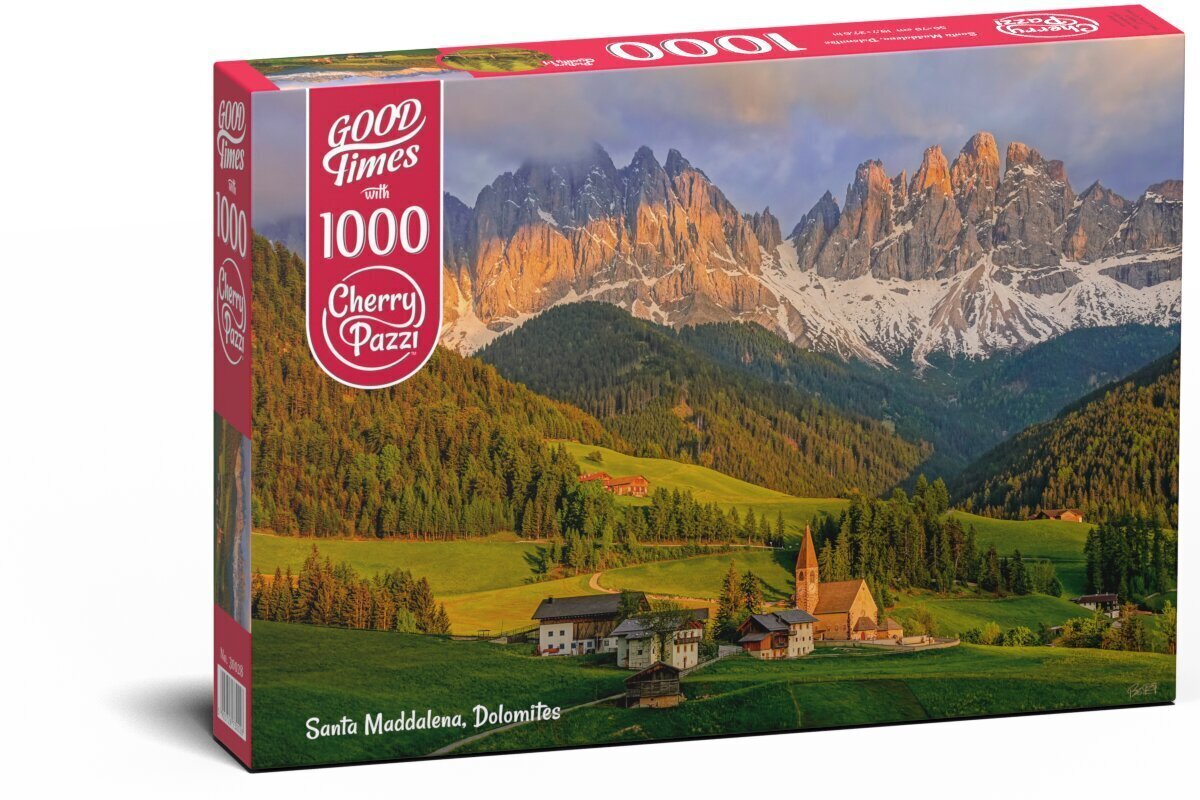 CherryPazzi palapeli Santa Maddalena, Dolomiitit 1000 o. hinta ja tiedot | Palapelit | hobbyhall.fi