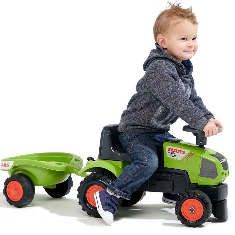 Potkuauto perävaunulla - Baby Claas Axos 310, vihreä hinta ja tiedot | Poikien lelut | hobbyhall.fi