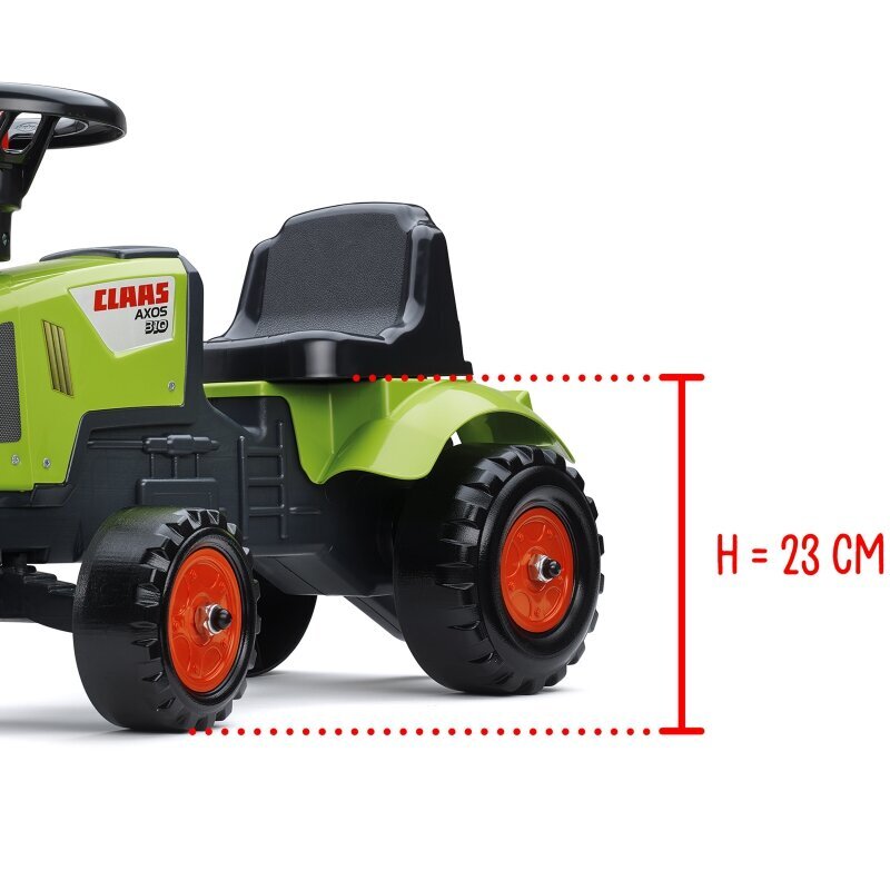 Potkuauto perävaunulla - Baby Claas Axos 310, vihreä hinta ja tiedot | Poikien lelut | hobbyhall.fi