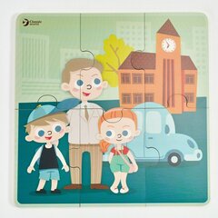 Classic World Puzzle 4in1, Koulupäivä hinta ja tiedot | Vauvan lelut | hobbyhall.fi