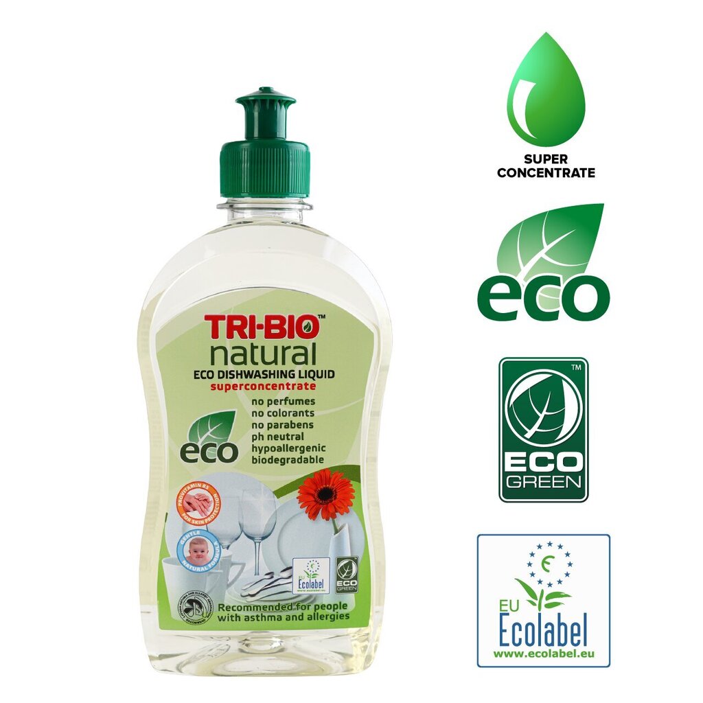 TRI-BIO Natural -astianpesuaine, 0,42 l hinta ja tiedot | Astianpesuaineet | hobbyhall.fi