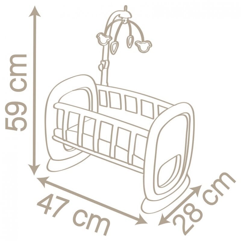 Smoby nuken kehto, jossa on karuselli hinta ja tiedot | Tyttöjen lelut | hobbyhall.fi
