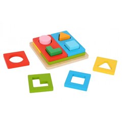 Värikäs puinen peli - Tooky Toy hinta ja tiedot | Vauvan lelut | hobbyhall.fi