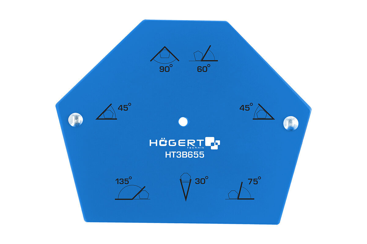 Hogert magneettinen hitsauskulma jopa 34kg - HT3B655 hinta ja tiedot | Käsityökalut | hobbyhall.fi