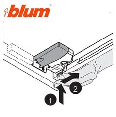 Blum vasen kannake on tarkoitettu tandem-laatikon kiskoille hinta ja tiedot | Blum Huonekalujen lisätarvikkeet | hobbyhall.fi