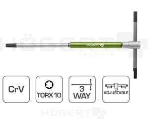 Hogert Torx T20 T-avain, HT1W862 hinta ja tiedot | Käsityökalut | hobbyhall.fi