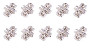 10 x Blum cross CLIP saranalevy, 0 mm, kiinteä ja säädettävä euroruuveilla, nikkelin väri - 173L8100 hinta ja tiedot | Muut huonekalutarvikkeet | hobbyhall.fi