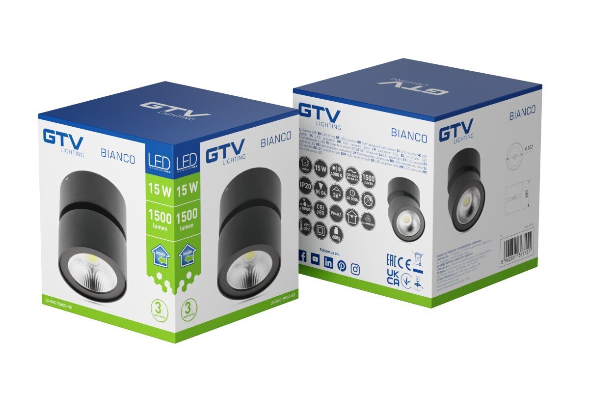 GTV kattovalaisin Bianco hinta ja tiedot | Kattovalaisimet | hobbyhall.fi