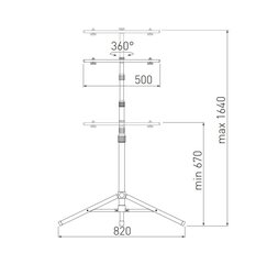 Jalusta lampuille OH-ST2500-23 hinta ja tiedot | Käsityökalut | hobbyhall.fi