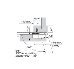 Oven salpa Blum 38B355AF22 hinta ja tiedot | Oven saranat ja lisävarusteet | hobbyhall.fi