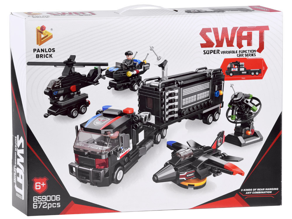 6in1 SWAT 672 kpl, musta hinta ja tiedot | LEGOT ja rakennuslelut | hobbyhall.fi