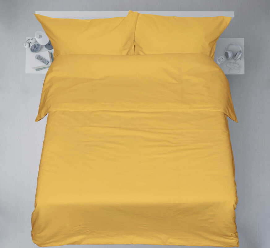 Vuodevaatesetti Koodi Pale Marigold, 150x210 cm, 2-osainen hinta ja tiedot | Pussilakanat | hobbyhall.fi