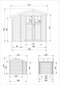 Puinen puutarhavaja Timbela M386F + lattia 272x206xH218 cm / 3.53 + 0.94 m2 hinta ja tiedot | Piharakennukset | hobbyhall.fi