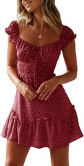 Naisten mekko YBENLOVER, punainen hinta ja tiedot | Mekot | hobbyhall.fi